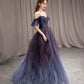 Purple Gradient Tulle Long Prom Dress, Beautiful A-Line Evening Party Dress gh2643