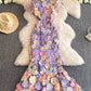 Palace style beautiful heavy work three-dimensional flower embroidery embroidery seaside holiday dress morning robe female bride high-end 11286