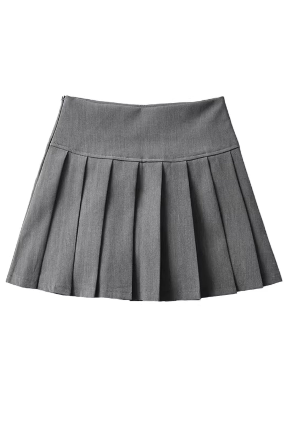 Classic and versatile high-waisted pleated skirt, preppy style, youthful and elegant, anti-exposure pleated midi skirt, A-line skirt, short skirt for women. 11411