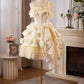 Yellow short homecoming dress Lolita princess dress light luxury cake dress birthday party dance dress gh4607