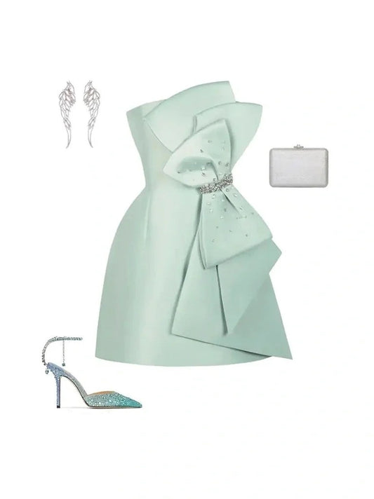 Mintgrünes kurzes Homecoming-Kleid, Ballkleid, Abendkleid, Partykleid, gh4355