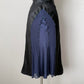 Combinaison bleu marine foncé et noire, dos nu, lacets, robe de soirée courte/mi-longue en satin pour femme, gh4122