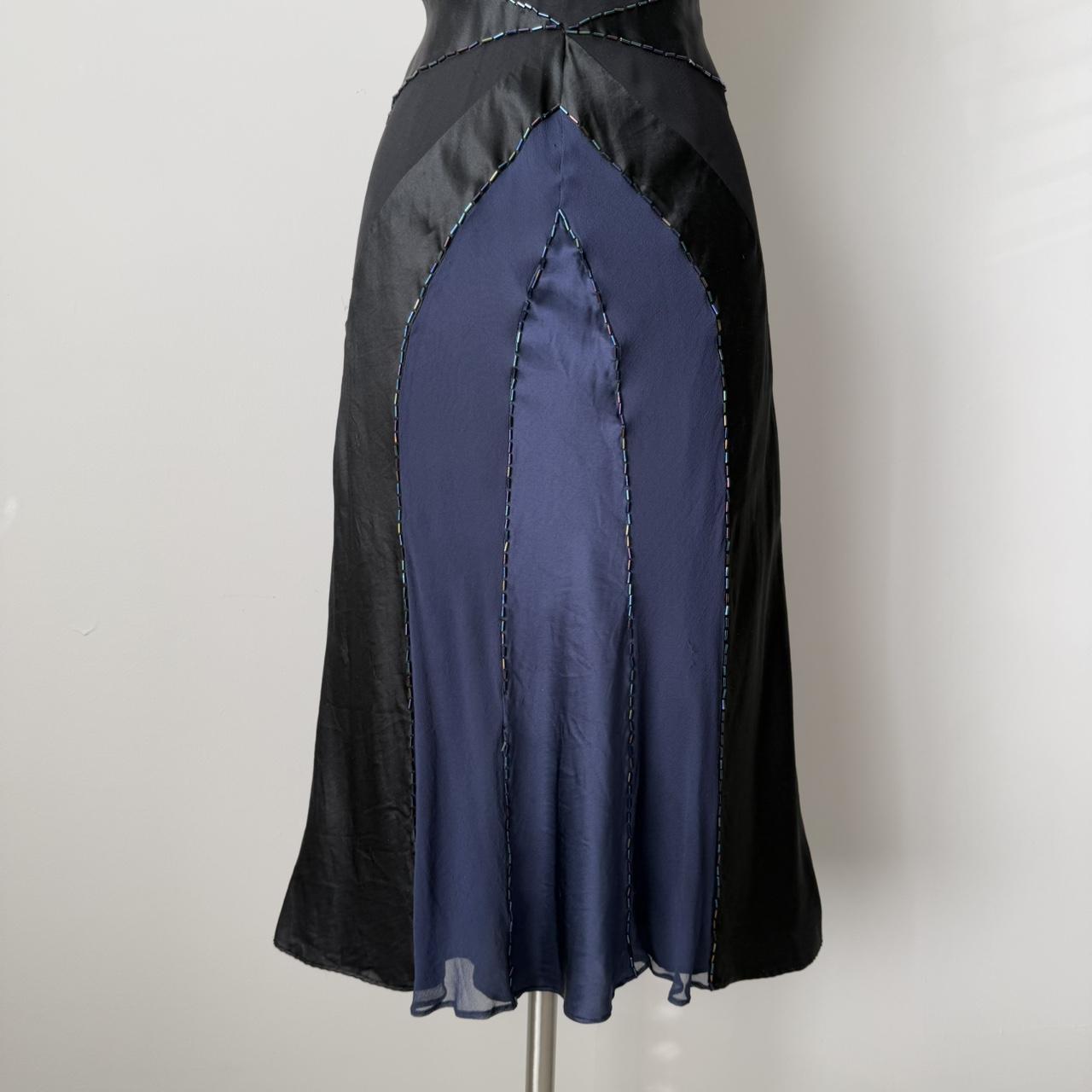 Combinaison bleu marine foncé et noire, dos nu, lacets, robe de soirée courte/mi-longue en satin pour femme, gh4122