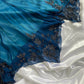 Dark blue gorgeous flowing vintage beautiful elegant delicate floral beaded spaghetti strap long chiffon ball gown evening dress party dress prom dress gh3903