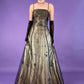Goldbraunes, zartes, perlenbesetztes, langes Tüllkleid, elegantes Ballkleid, Abendkleid, formelles Geburtstagspartykleid, Abschlussballkleid gh3614