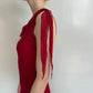 Robe de soirée longue en mousseline de soie rouge élégante et tendance, robe de bal formelle, robe de soirée gh4904