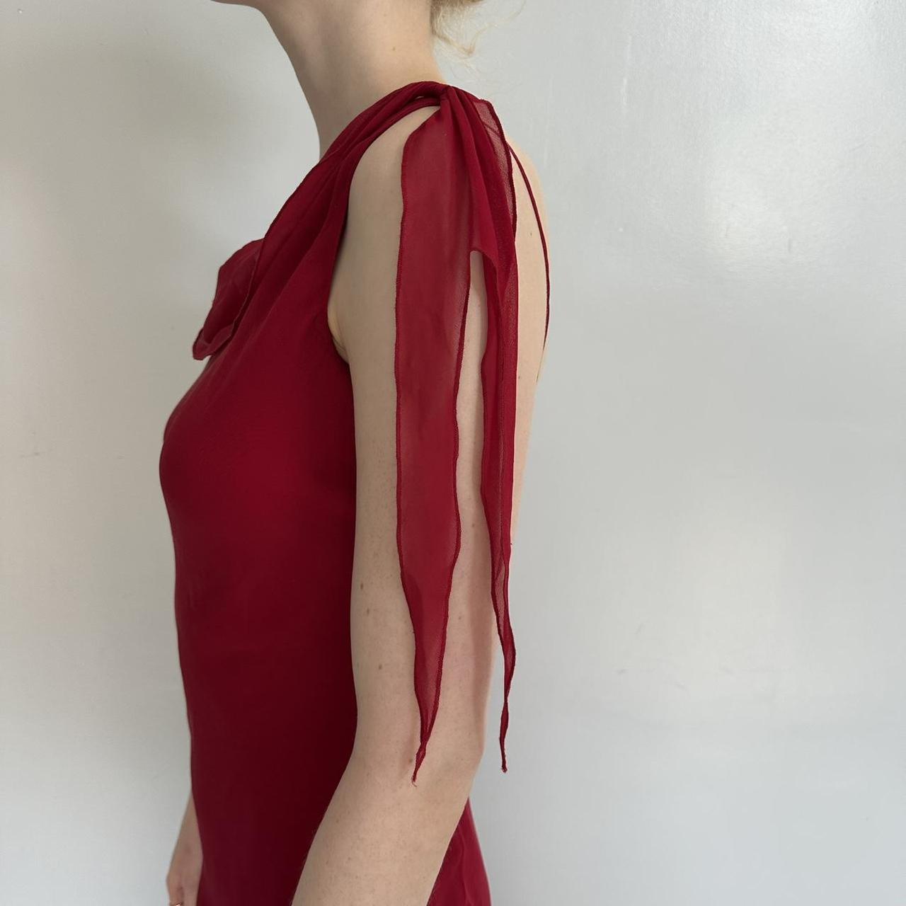 Robe de soirée longue en mousseline de soie rouge élégante et tendance, robe de bal formelle, robe de soirée gh4904
