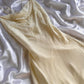 Elfenbein glänzendes, modisches, edles, hübsches, exquisites, perlenbesetztes, langes, bodenlanges Chiffon-Kleid, handgefertigt, individuell, Ballkleid, Abendkleid, Partykleid, Abschlussballkleid, gh3549