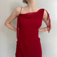 Robe de soirée longue en mousseline de soie rouge élégante et tendance, robe de bal formelle, robe de soirée gh4904