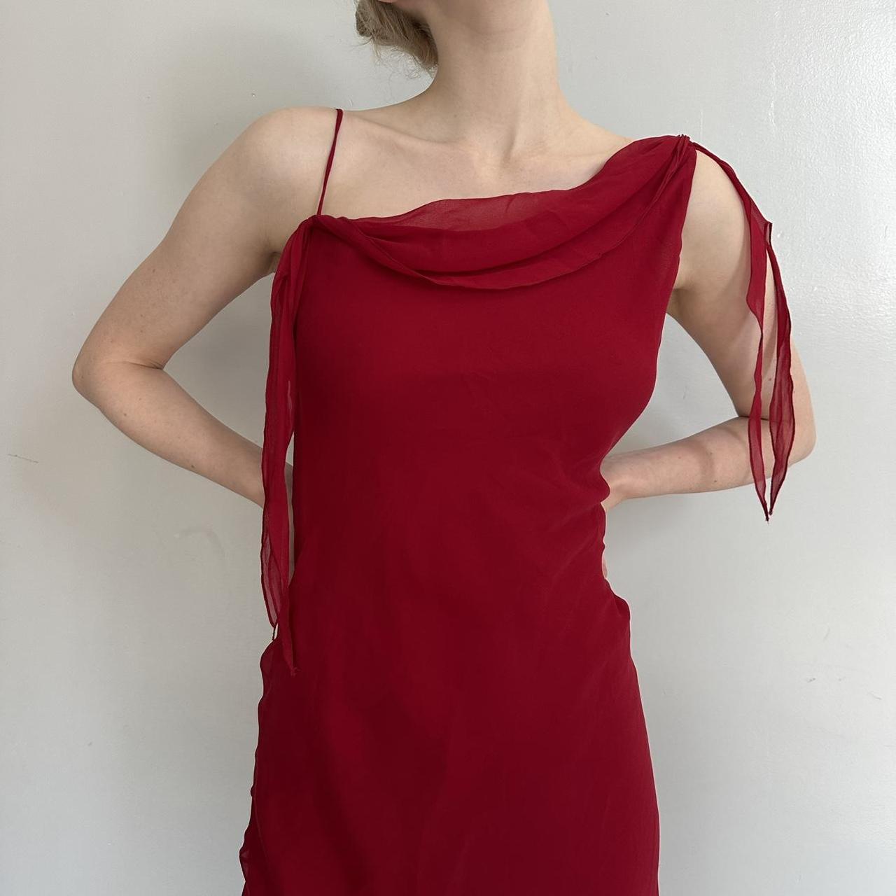 Robe de soirée longue en mousseline de soie rouge élégante et tendance, robe de bal formelle, robe de soirée gh4904