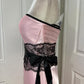 Rosa/Grün Spitze Langes Satin Ballkleid Abendkleid Abschlusskleid gh4566