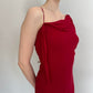 Robe de soirée longue en mousseline de soie rouge élégante et tendance, robe de bal formelle, robe de soirée gh4904