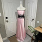 Rosa/Grün Spitze Langes Satin Ballkleid Abendkleid Abschlusskleid gh4566