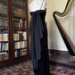 Girlhomeshops--Vintage Retro black long snow velvet fairy dress prom dress gh5541