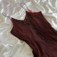 Red brown gorgeous beautiful elegant exquisite floral beading spaghetti straps long chiffon tulle ball gown evening gown party dress prom dress gh3901