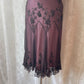 Robe de bal de fin d'année rose et marron, en mousseline de soie, à fleurs, longue ou courte, tenue de soirée, gh4619