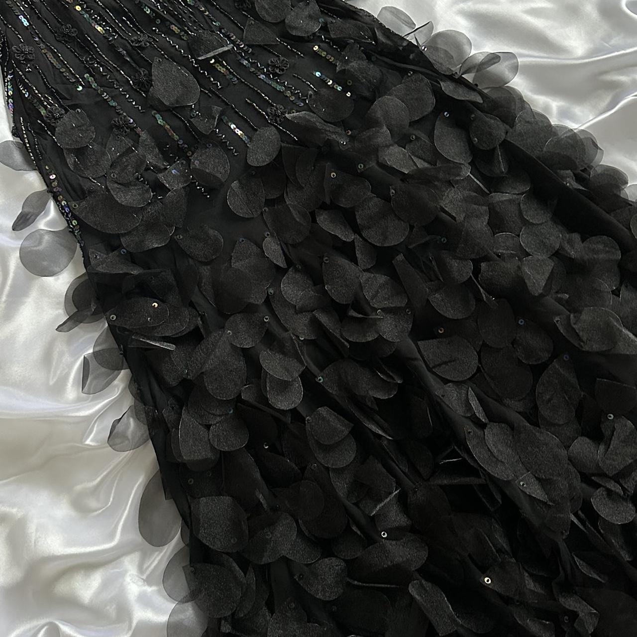 Schwarzes, glänzendes, elegantes, langes Ballkleid mit Spaghettiträgern und Pailletten, Ballkleid, Abendkleid, Partykleid, gh3142