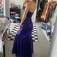 Dark Purple Vintage Fashion Shiny Rhinestone Elegant Long Satin Ball Gown Evening Dress Birthday Party Dress Prom Dress gh3956
