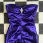 Dark Purple Vintage Fashion Shiny Rhinestone Elegant Long Satin Ball Gown Evening Dress Birthday Party Dress Prom Dress gh3956