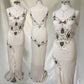 Ivory Shiny Fashion Elegant Beautiful Exquisite Gem Beaded Long Chiffon Ruffles Handmade Customized Ball Gown Evening Dress Party Dress Prom Dress gh3749