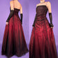 Burgunderrot, wunderschöne zarte Perlen, elegante süße Spaghettiträger, langer Satin-Tüll, Ballkleid, Abendkleid, Geburtstagspartykleid, Abschlusskleid, Abschlussballkleid, gh3953