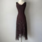 Brown Vintage Gorgeous Elegant Exquisite Floral Beading Long Chiffon Homecoming Dress Prom Dress Evening Dress Party Dress gh4124