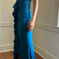 girlhomeshops - NEUES ELEGANTES UND SCHlichtes dunkelblaues Modekleid Gh6331