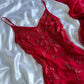 Robe de soirée en mousseline de soie rouge magnifique, élégante, jolie et exquise, longue, perlée, à volants, faite à la main, personnalisée, robe de bal, gh3548