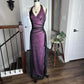 Purple Vintage Fashion Elegant Exquisite Floral Beading Long Black Tulle Ruffle Spaghetti Strap Ball Gown Evening Dress Party Dress Prom Dress gh3678