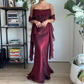 Burgunderrotes, elegantes Vintage-Kleid in A-Linie mit Spaghettiträgern, ärmellos, lang, formell, bodenlang, Ballkleid, Ballkleid, Abendkleid, Partykleid, gh2972