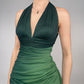 Green Gradient Sparkling Fairy Retro Long Chiffon Bodycon Slim Formal Prom Dress Evening Dress Birthday Party Dress Graduation Prom Dress gh3892