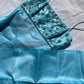 Robe de soirée longue en satin et tulle bleu clair, style vintage, décolleté en V profond, motif floral exquis, perles, col carré, robe de bal, robe de fête d'anniversaire, gh3959