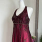Burgunderrot, wunderschön, exquisite Perlenverzierung, elegantes Trägerkleid mit langem Satin-Tüll, Ballkleid, Abendkleid, Partykleid gh3439