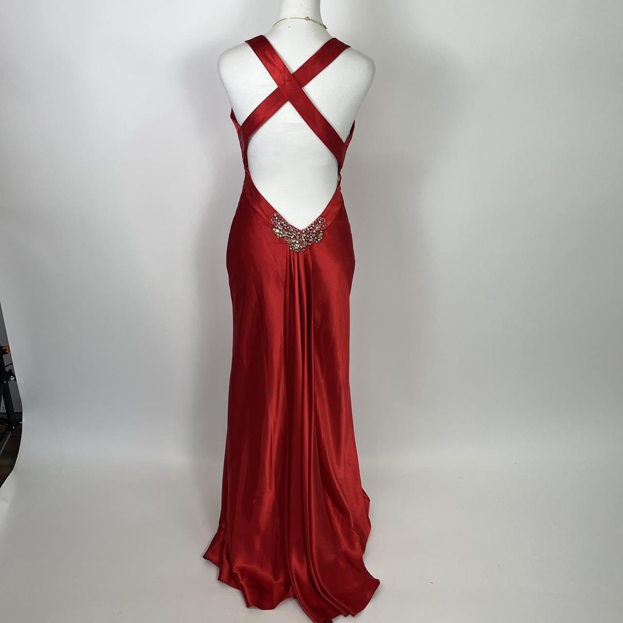 Rot schöne elegante Mode exquisite Perlen Spaghetti-Trägern lange Satin Schlitz Ballkleid Abendkleid Partykleid gh3542