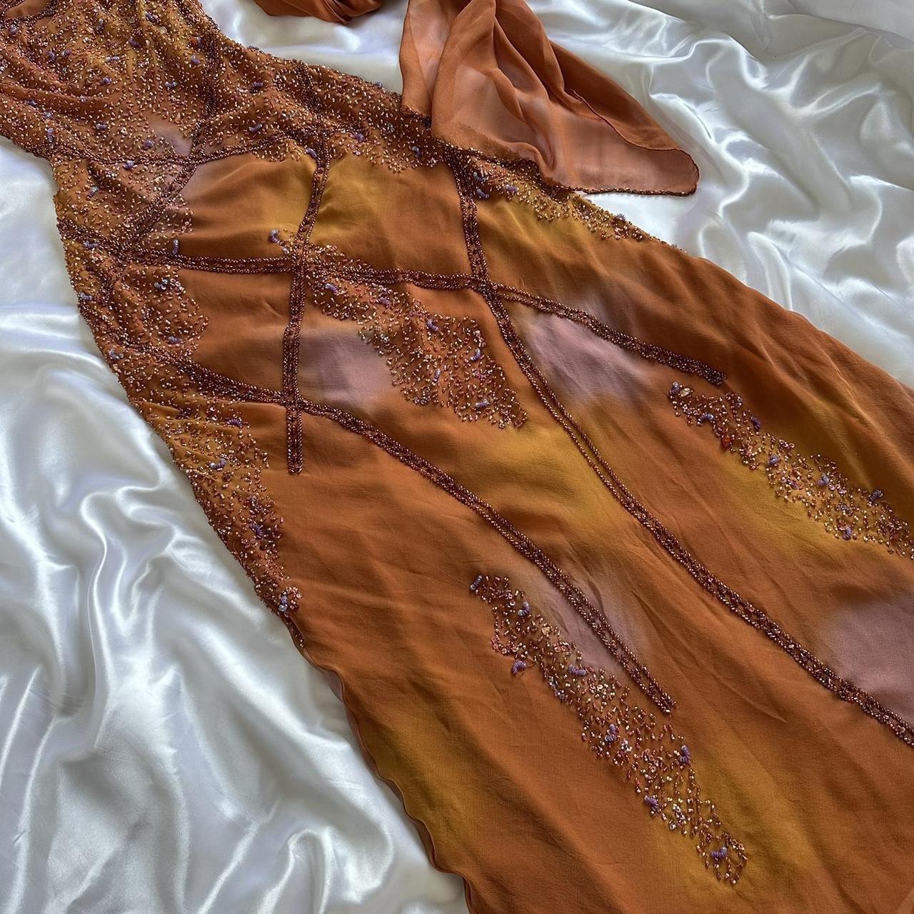 Orange Gorgeous Vintage Exquisite Beading Long Chiffon Ball Gown Evening Dress Party Dress gh3332