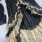 Black Sparkly Elegant Ruffled Tulle Long Sequin Ball Gown Prom Dress Evening Gown Party Dress gh3141