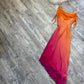 Orange Gradient Fashion Exquisite Beaded Long Tulle Ball Gown Evening Dress Party Dress gh3184