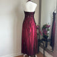 Burgunderrot, wunderschön, exquisite Perlenverzierung, elegantes Trägerkleid mit langem Satin-Tüll, Ballkleid, Abendkleid, Partykleid gh3439