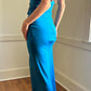 girlhomeshops - NEUES ELEGANTES UND SCHlichtes dunkelblaues Modekleid Gh6331