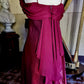 Fuchsia retro fashion elegant spaghetti strap long chiffon ball gown, evening dress, party dress gh3529