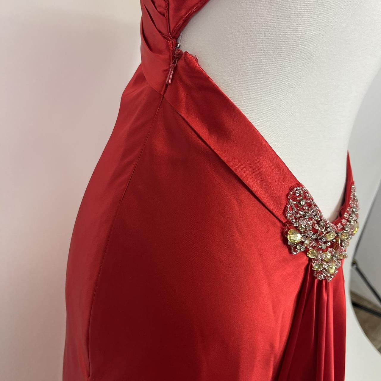 Rot schöne elegante Mode exquisite Perlen Spaghetti-Trägern lange Satin Schlitz Ballkleid Abendkleid Partykleid gh3542