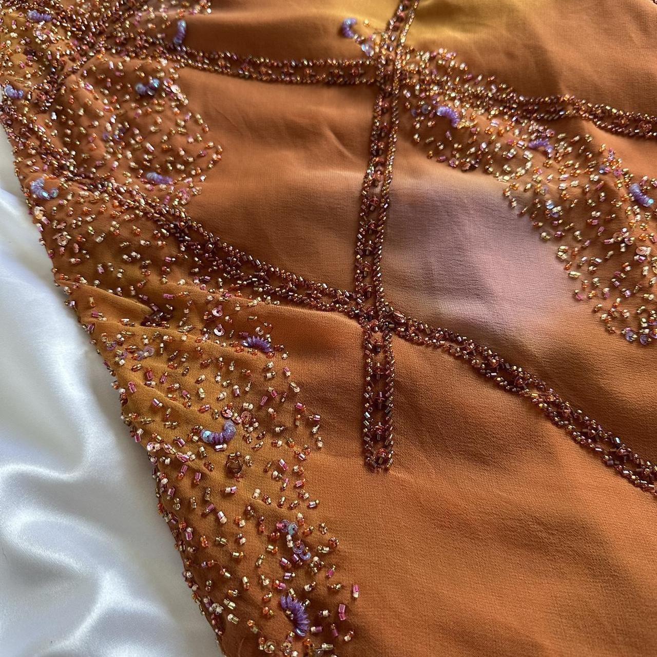 Orange Gorgeous Vintage Exquisite Beading Long Chiffon Ball Gown Evening Dress Party Dress gh3332