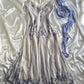 Lila mode elegante exquisite perlen spaghetti strap A-linie lange chiffon ballkleid abendkleid partykleid gh2919