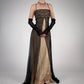 Girlhomeshops - Robe de soirée longue en satin marron à perles exquises gh5503