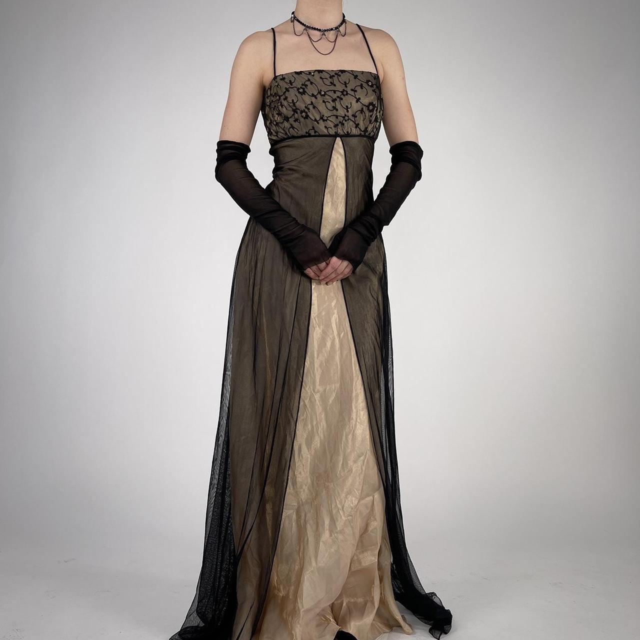 Girlhomeshops - Robe de soirée longue en satin marron à perles exquises gh5503