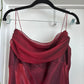 Burgunderrotes, elegantes Vintage-Kleid in A-Linie mit Spaghettiträgern, ärmellos, lang, formell, bodenlang, Ballkleid, Ballkleid, Abendkleid, Partykleid, gh2972