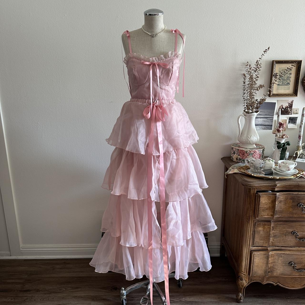 Robe rose à volants en cascade, élégante et mignonne, courte ou longue, à bretelles spaghetti, en satin et tulle, robe de bal, robe de soirée, robe de soirée, gh4178