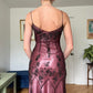 Dark Pink Purple Gorgeous Vintage Delicate Beaded Spaghetti Straps Fairy Long/Midi/Short Chiffon Ball Gown Evening Gown Party Gown Wedding Guest Gown Homecoming Gown Graduation Gown Mother of the Bride Gown Prom Gown gh3979