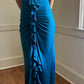 girlhomeshops - NEUES ELEGANTES UND SCHlichtes dunkelblaues Modekleid Gh6331