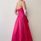 Dark Pink Rainbow Vintage Long Ball Gown Beaded Slim Princess Fantasy Satin Ball Trumpet Gown Evening Dress Party Dress gh4349